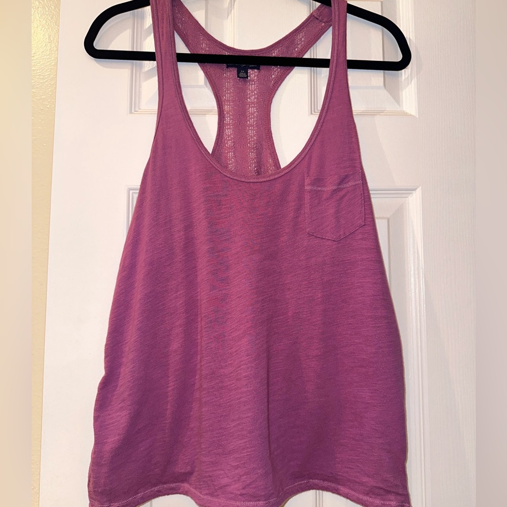 Purple racer back top/lace like back